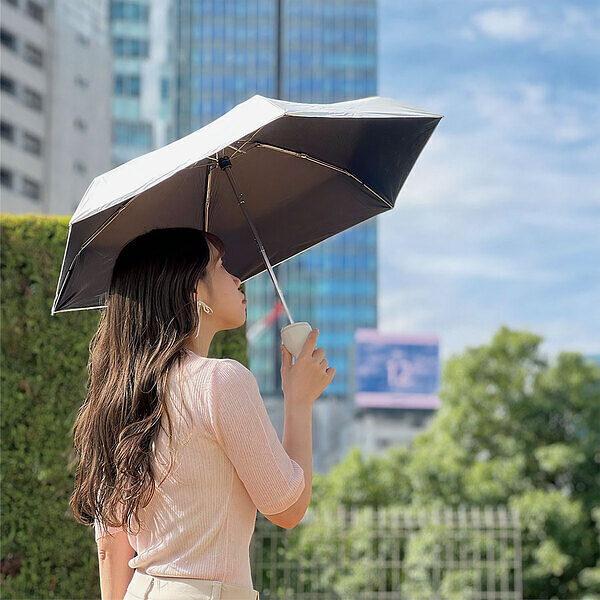 名入れ 晴雨兼用折りたたみ傘 遮光率・UVカット100%