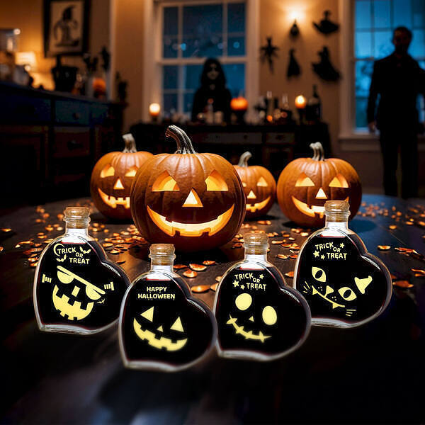 ハロウィン ハート ワインボトル(名入れなし)