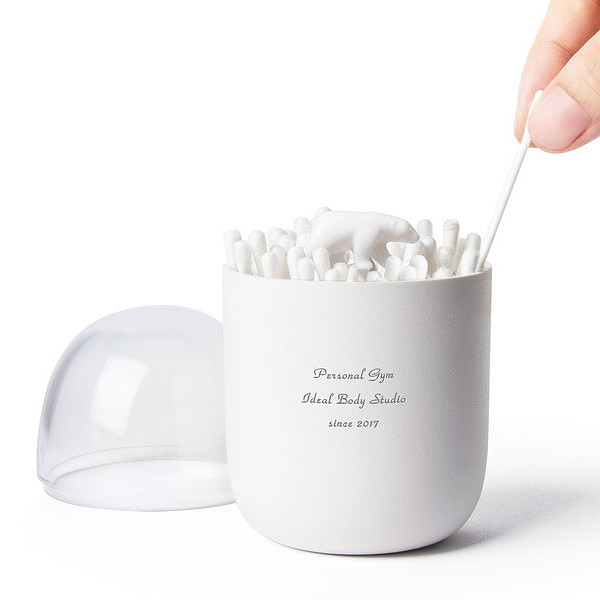 名入れ コットンバドホルダーシロクマ