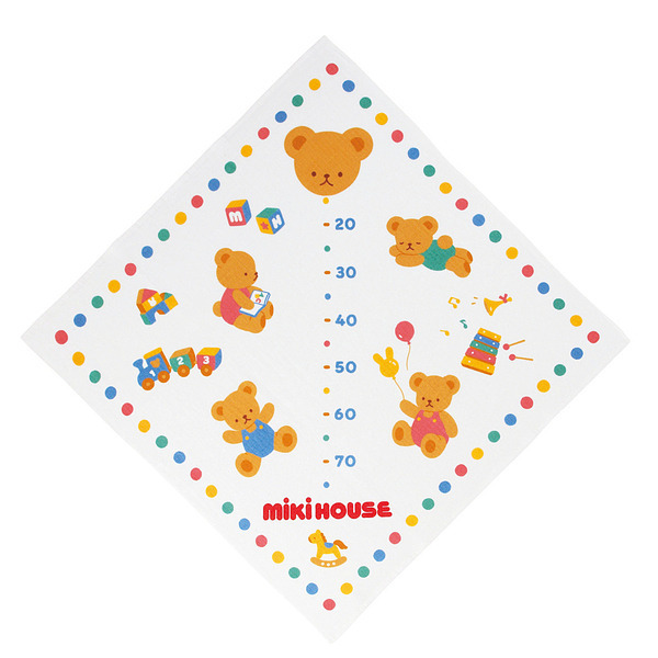 ミキハウス 身長計ガーゼバスタオル(名入れなし)