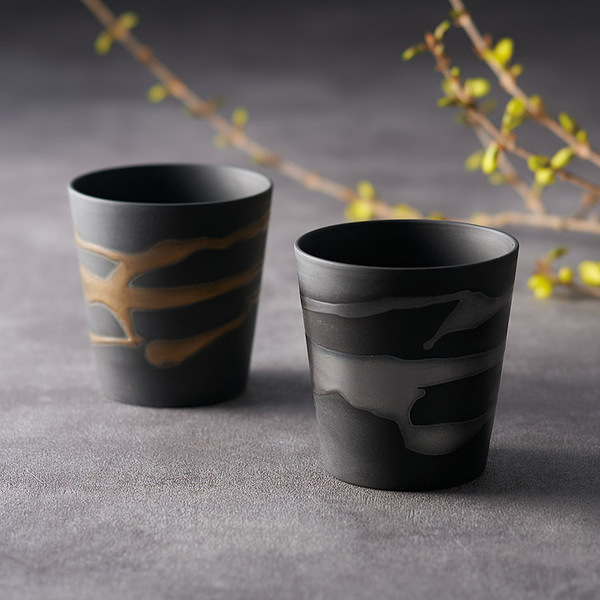 清風 金銀流し ロックカップペア(名入れなし)